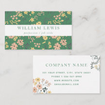 Moderne Boho-Grün-Blumenmuster