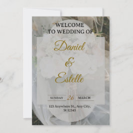 Moderne Boho-Hochzeitseinladung | Elegantes Beige Einladung