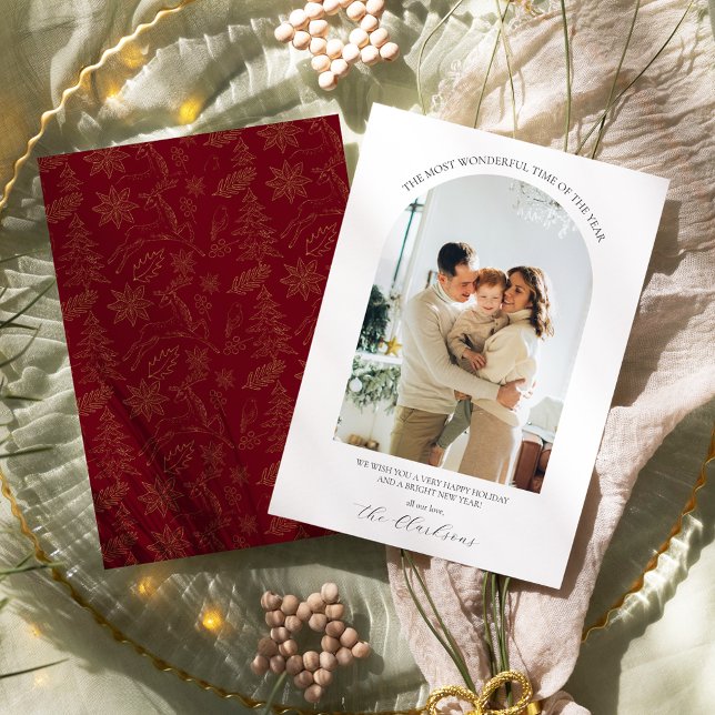 Moderne Boho Holiday Card Einladung (Von Creator hochgeladen)