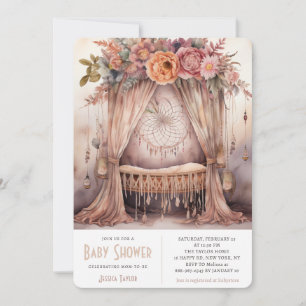 Moderne Boho-Kinderzimmer-Traumfänger-Mobile Baby- Einladung