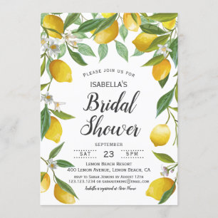 Moderne Boho Lemon Summer Bridal Dusche Einladung