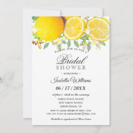 Moderne Boho Lemon Summer Bridal Dusche Einladung