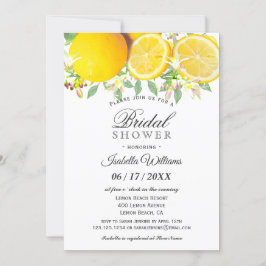 Moderne Boho Lemon Summer Bridal Dusche Einladung