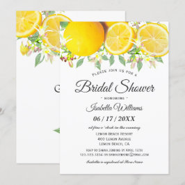 Moderne Boho Lemon Summer Bridal Dusche Einladung