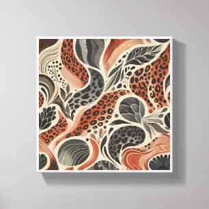 Moderne Boho-Leopardenprint - abstraktes Tierfell Leinwanddruck