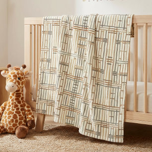 Moderne Boho-Lineargeometrie ID1276 Fleecedecke