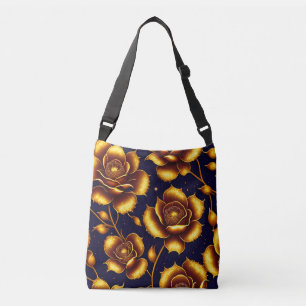 Moderne Boho Luxury Gold Rose Collection Tragetaschen Mit Langen Trägern