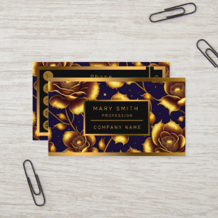 Moderne Boho Luxury Gold Rose Collection Visitenkarte