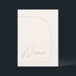 Moderne Boho Minimal Arch Table Neun Tischnummer<br><div class="desc">Konzipiert für die "Arches Minimalistische" Einladungs-Kollektion für Hochzeiten. Klicken Sie zum Ändern der Details auf "Details". Um den Text zu verschieben oder die Größe, den Schriftart oder die Farbe zu ändern, klicken Sie auf "Bearbeiten mit dem Entwurfswerkzeug". Sehen Sie sich den Sammellink auf dieser Seite an, um alle passenden Elemente...</div>