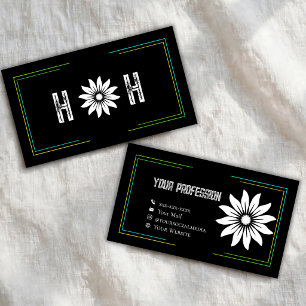 Moderne Boho-Monogramm-Visitenkarte Visitenkarte