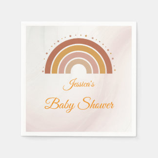 Moderne Boho Rainbow Personalisiert Baby Dusche Serviette