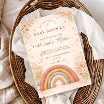 Moderne Boho-Regenbogen-Baby-Party