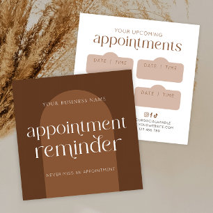 Moderne Boho-Terrakotta-Schönheitssalon Terminkarte