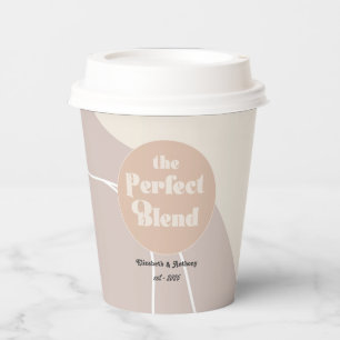 Moderne Boho "The Perfect Blend" Hochzeit Pappbecher