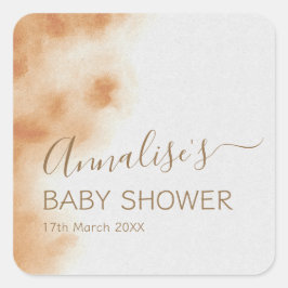 Moderne Boho Wasserfarbe Gefärbte Krawatte Kinderd Quadratischer Aufkleber