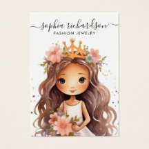 Moderne boho Wasserfarbe Girl Ohrring-Karte