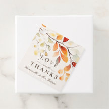 Moderne Boho Wasserfarbe Herbst Blätter Hochzeit