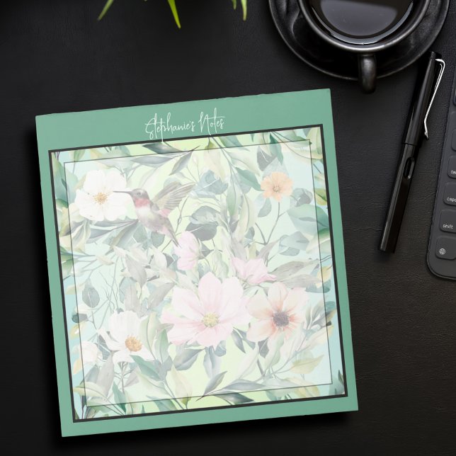 Moderne Boho Wasserfarben-Wildblume Notizblock (Von Creator hochgeladen)