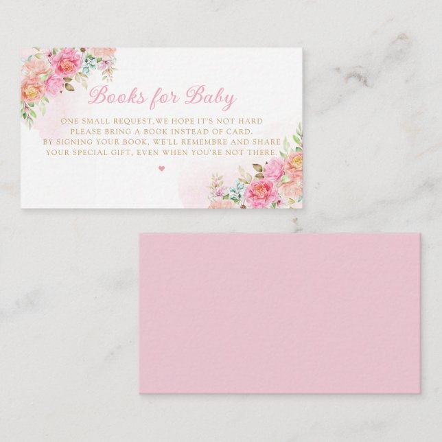 Moderne Boho Wasserfarbenblumenbücher für Kinder Begleitkarte (Vorne/Hinten)