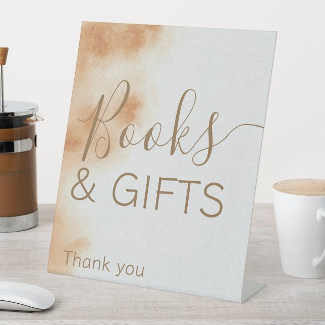 Moderne Boho Watercolor Gefärbte Krawatte Kinderbü Sockelschild (In Situ)