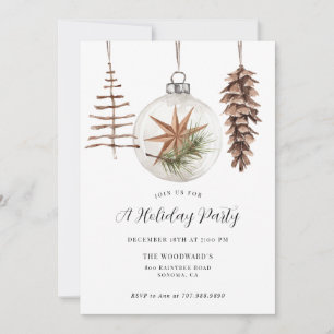 Moderne Boho-Weihnachtsfeier Einladung