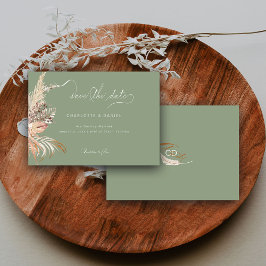 Moderne Boho Whimsikkalligrafie-Skriptsprache Save The Date