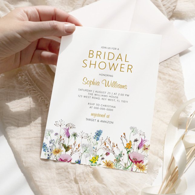 Moderne Boho Wildblumen Bridal Dusche Einladung (Von Creator hochgeladen)