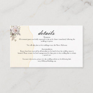 Moderne Boho-Wildblumen-Linienkunst-Erde Hochzeit Begleitkarte