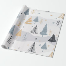 Moderne Boho-Winter-Kiefernmuster