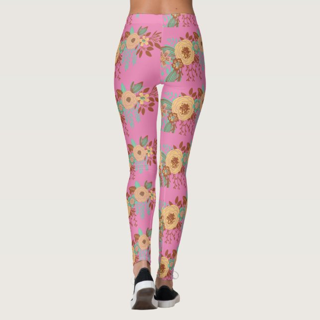 Moderne Boho-Wohngestaltung Leggings (Rückseite)