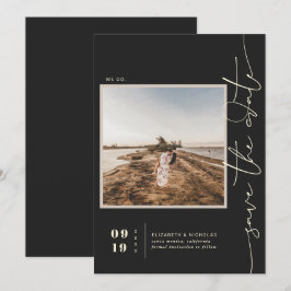 Moderne Boho-Wüste | Square Foto Save the Date