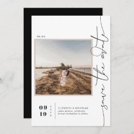 Moderne Boho-Wüste | Square Foto Save the Date