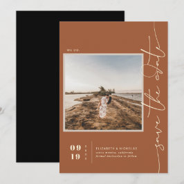 Moderne Boho-Wüste | Square Foto Save the Date