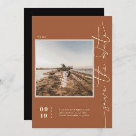 Moderne Boho-Wüste | Square Foto Save the Date