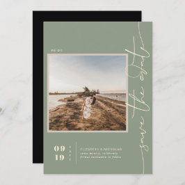 Moderne Boho-Wüste | Square Foto Save the Date