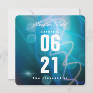 Moderne Bokeh Blue Background Wedding