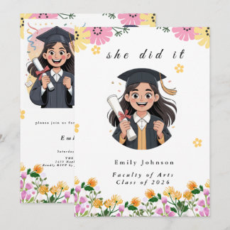 Moderne Bokeh-Lichter Abschluss-Einladung Einladung