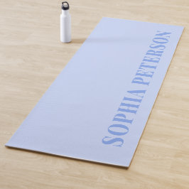 Moderne Bold Typografie Pastell Blue Minimalistisc Yogamatte