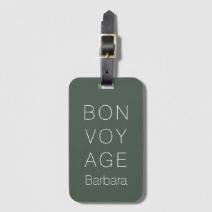 MODERNE BON VOYAGE TRAVELER MOSS GREEN GEPÄCKANHÄNGER