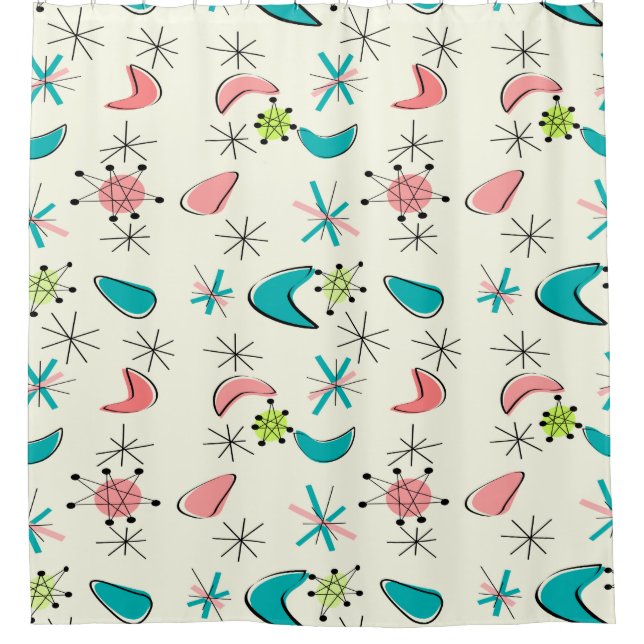 Moderne Boomerangs aus dem Mittelalter  Duschvorhang (Vorderseite)