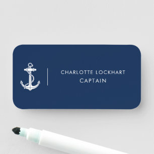 Moderne Bootsanker, nautisch magnetisch Namensschild
