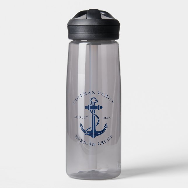 Moderne Bootsfahrt Benutzerdefinierter nautischer  Trinkflasche (Vorne)