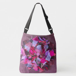 Moderne bordeauxfarbene Magenta lila Imitate 3D Bä Tragetaschen Mit Langen Trägern