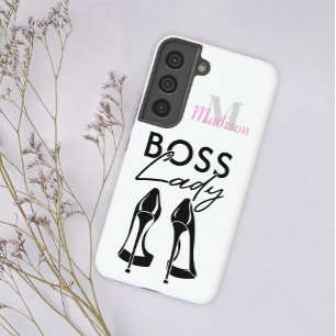 Moderne Boss-Lady-High-Heels mit Monogramm und Nam Samsung Galaxy Hülle