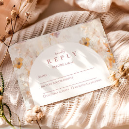 Moderne Botanische Abschlussbogen RSVP Karte