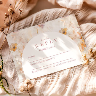 Moderne Botanische Abschlussbogen RSVP Karte