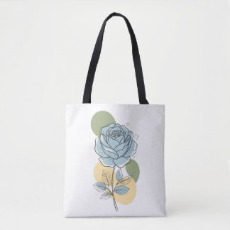 Moderne botanische Ästhetik - Blaue Rosen-Linienku