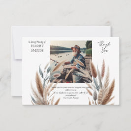 Moderne botanische Beerdigung Dankeskarte