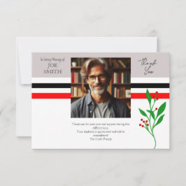 Moderne botanische Beerdigung Dankeskarte