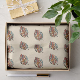 Moderne Botanische Blätter Serene Savanne Seidenpapier